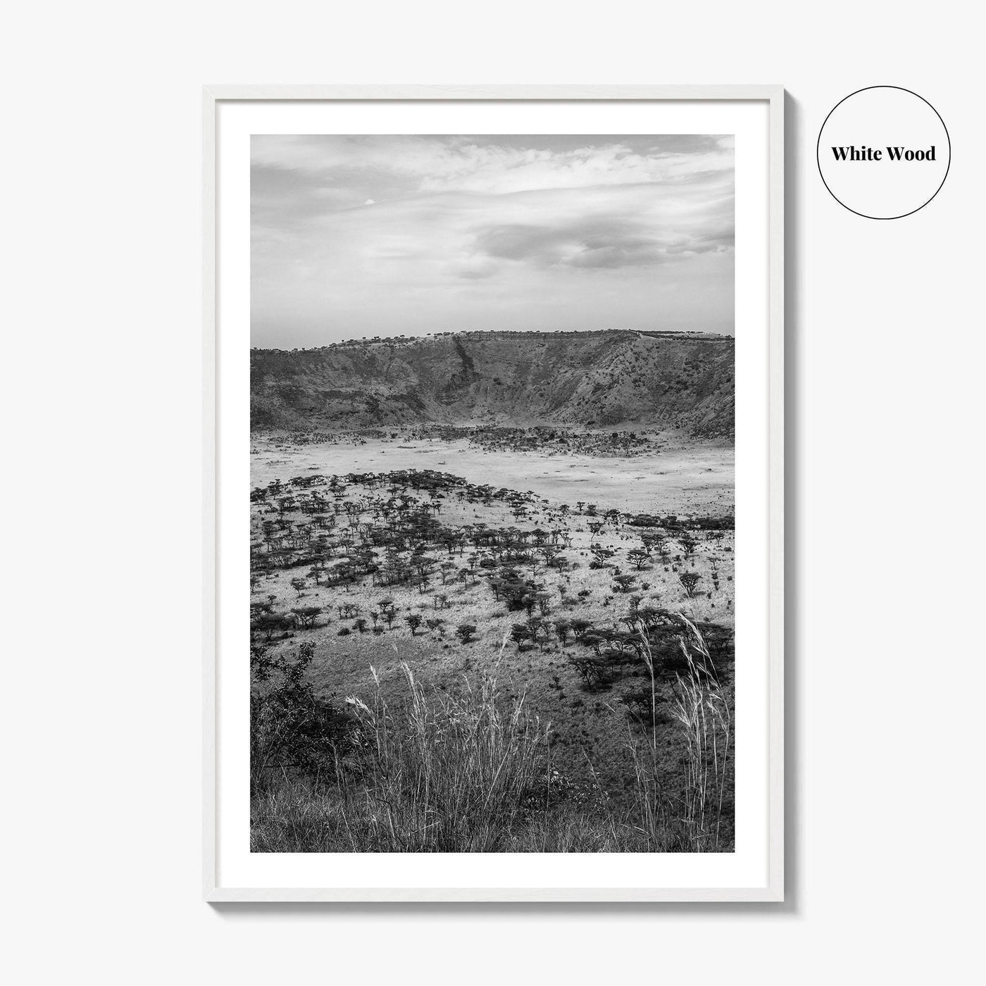 Queen Elizabeth National Park Black and White Fine Art Photo Print, Uganda Poster