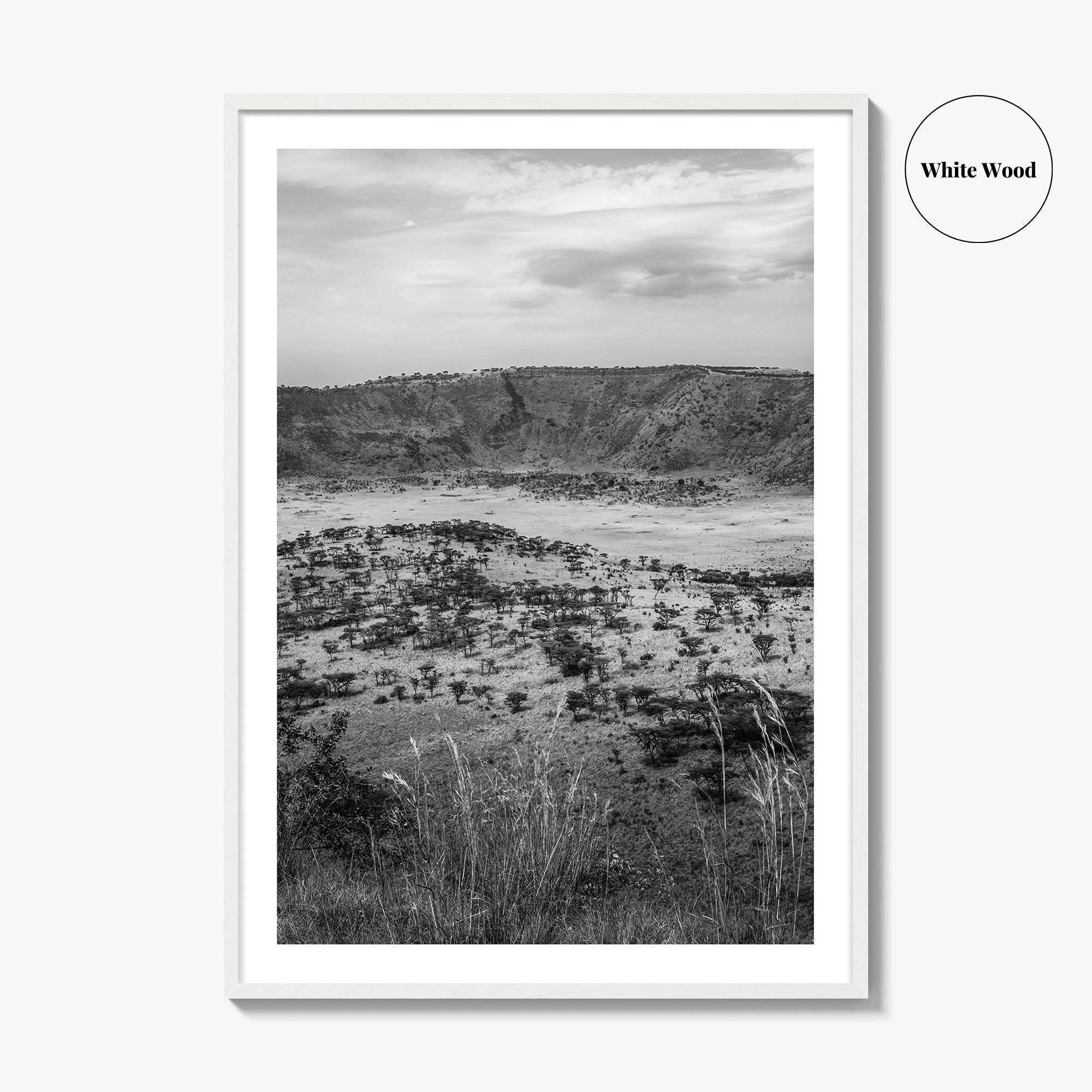 Queen Elizabeth National Park Black and White Fine Art Photo Print, Uganda Poster