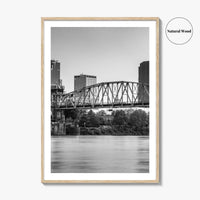 Little Rock Skyline Black and White Fine Art Photo Print, Arkansas Wall Poster, USA