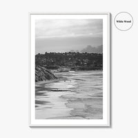 Solana Beach Black and White Fine Art Photo Print, San Diego California Poster