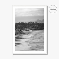 Solana Beach Black and White Fine Art Photo Print, San Diego California Poster
