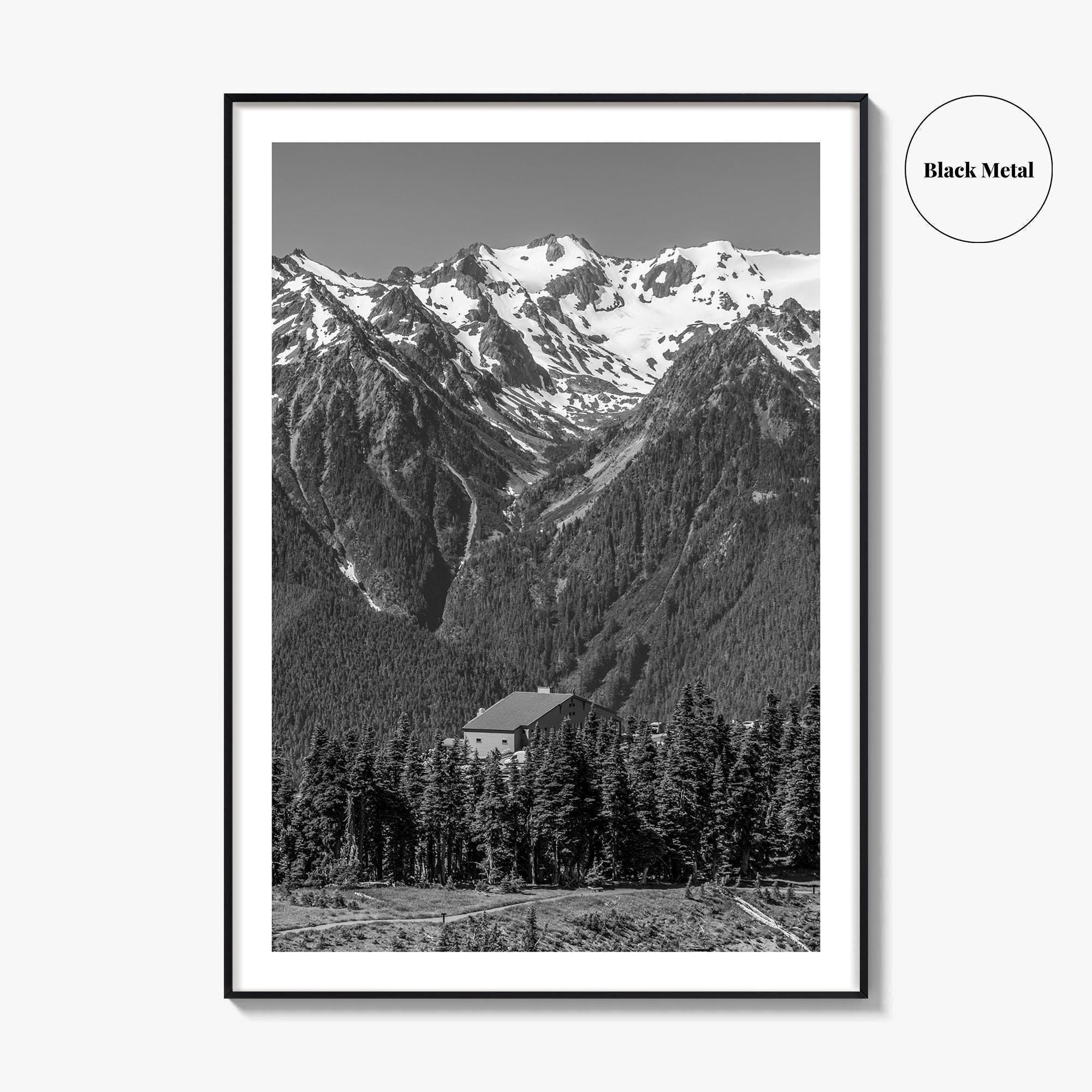 Olympic National Park Black and White Fine Art Photo Print, Hurricane Ridge, Washington, USA