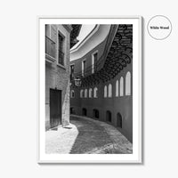Toledo Black and White Fine Art Photo Print, Old Town Street, Spain Poster