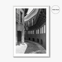 Toledo Black and White Fine Art Photo Print, Old Town Street, Spain Poster