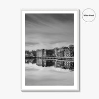 Westport Connecticut Black and White Fine Art Photo Print, Downtown Wall Poster, USA