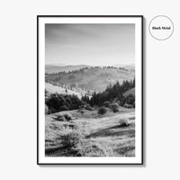 Carpathian Mountains Black and White Fine Art Photo Print, Ukraine Landscape Poster, Europe