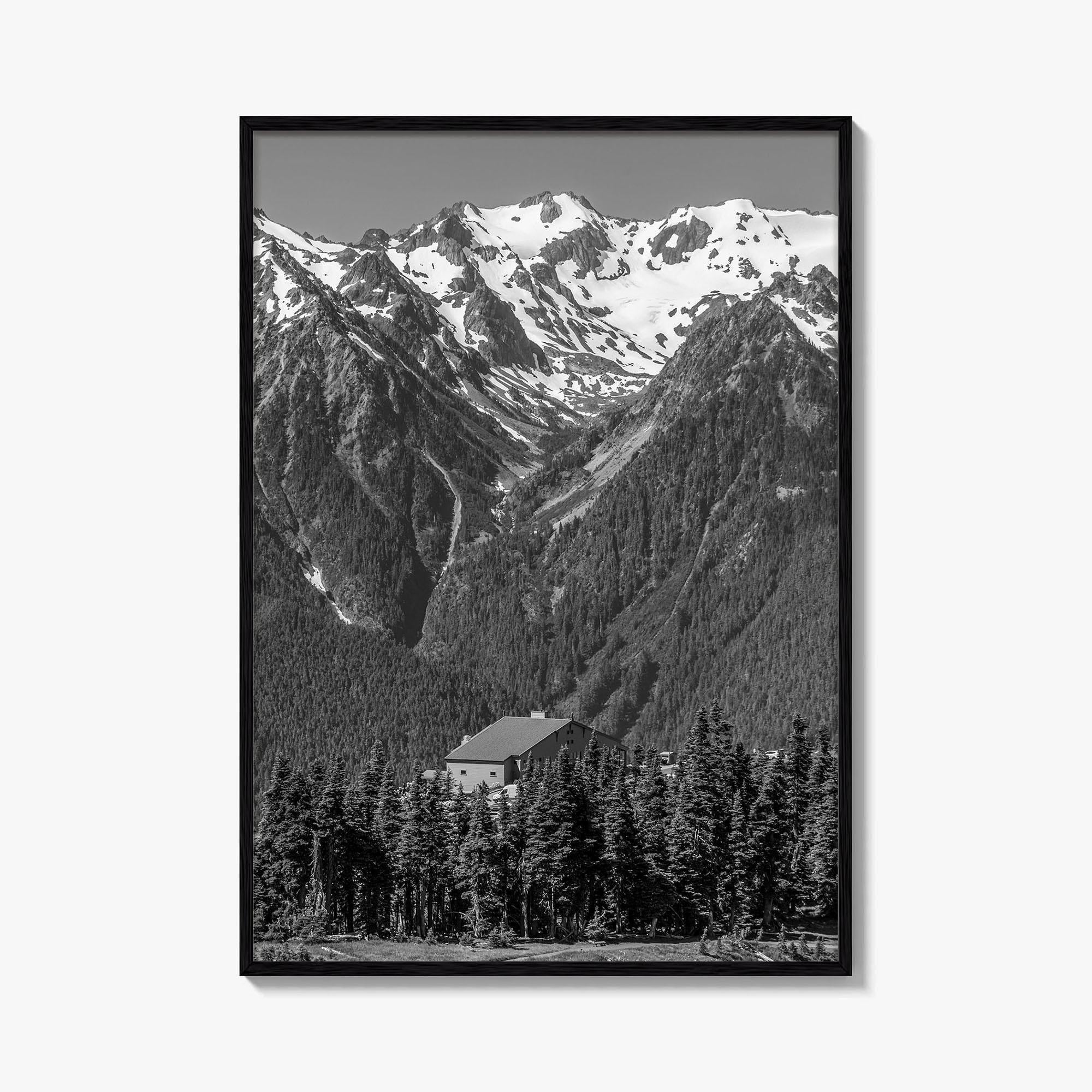 Olympic National Park Black and White Fine Art Photo Print, Hurricane Ridge, Washington, USA