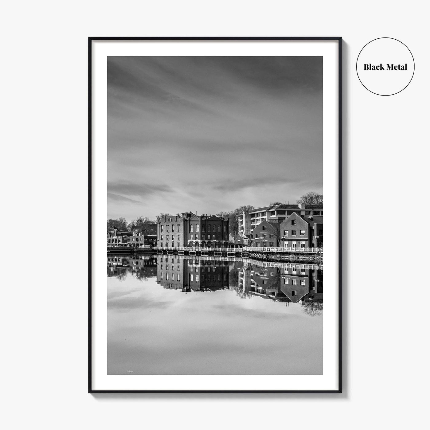 Westport Connecticut Black and White Fine Art Photo Print, Downtown Wall Poster, USA