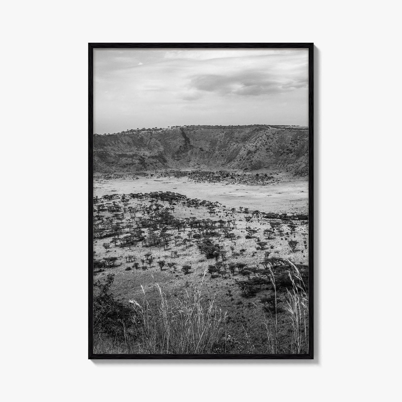 Queen Elizabeth National Park Black and White Fine Art Photo Print, Uganda Poster