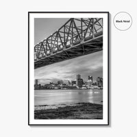New Orleans Black and White Fine Art Photo Print, Mississippi River, Louisiana USA Poster