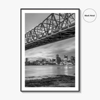 New Orleans Black and White Fine Art Photo Print, Mississippi River, Louisiana USA Poster