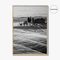Tuscany Black and White Fine Art Photo Print, Italy Landscape Wall Decor Poster