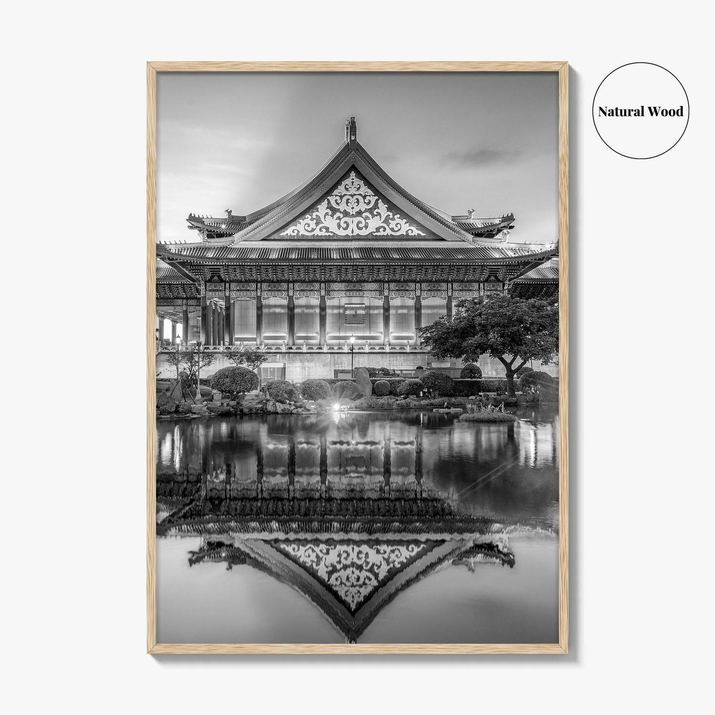 Taipei Black and White Fine Art Photo Print, Liberty Square Taiwan Poster