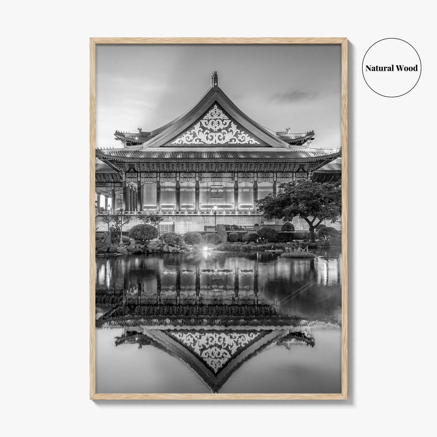 Taipei Black and White Fine Art Photo Print, Liberty Square Taiwan Poster