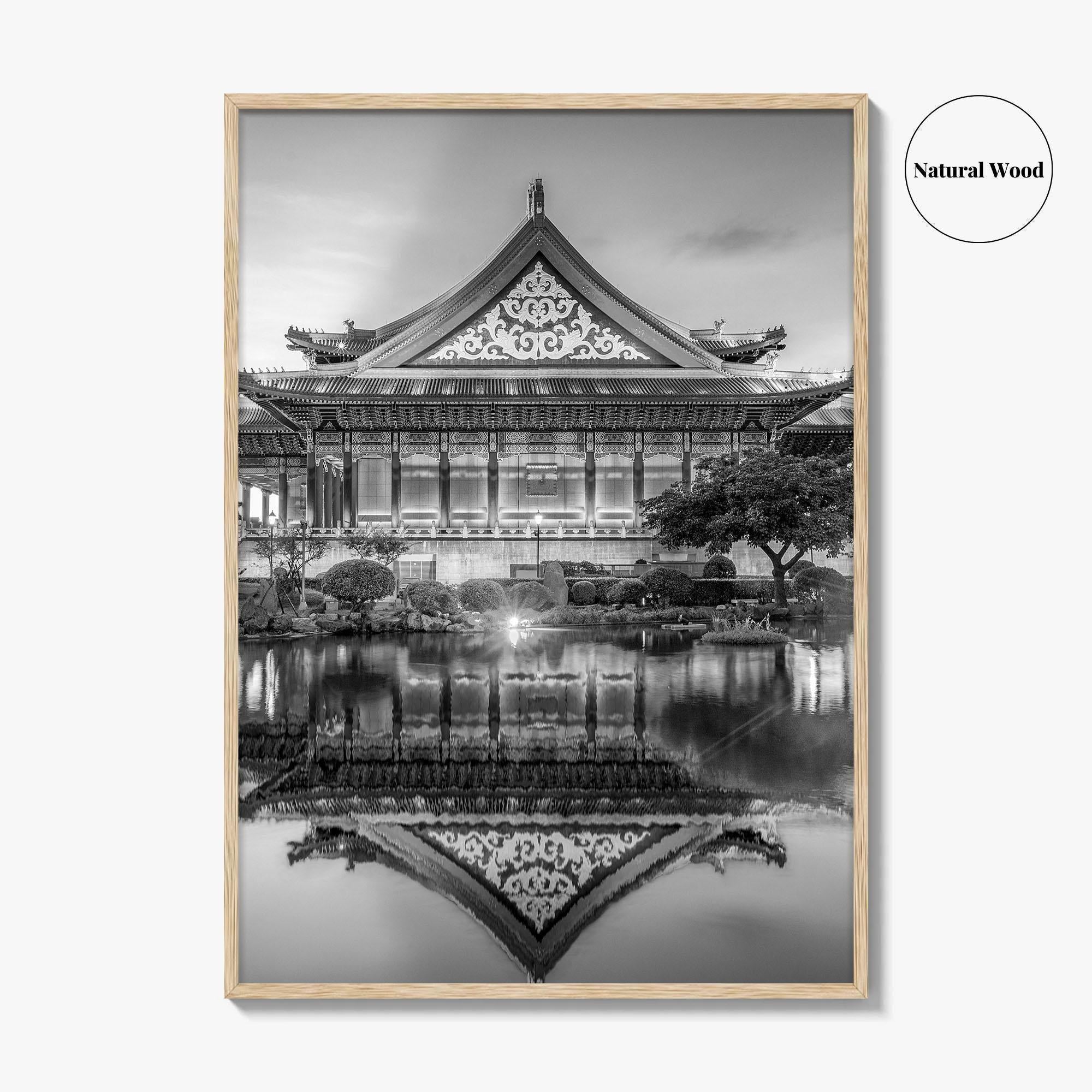 Taipei Black and White Fine Art Photo Print, Liberty Square Taiwan Poster