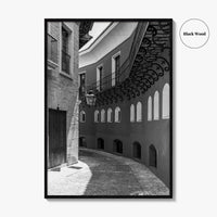 Toledo Black and White Fine Art Photo Print, Old Town Street, Spain Poster
