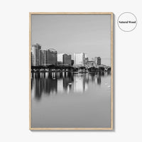 Orlando Black and White Fine Art Photo Print, Lake Eola Park Florida Poster