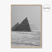 Egypt Black and White Fine Art Photo Print, Pyramids Giza Cairo Poster