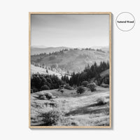 Carpathian Mountains Black and White Fine Art Photo Print, Ukraine Landscape Poster, Europe