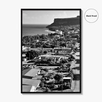 Rota Black and White Fine Art Photo Print, Song Song Village Northern Mariana Poster