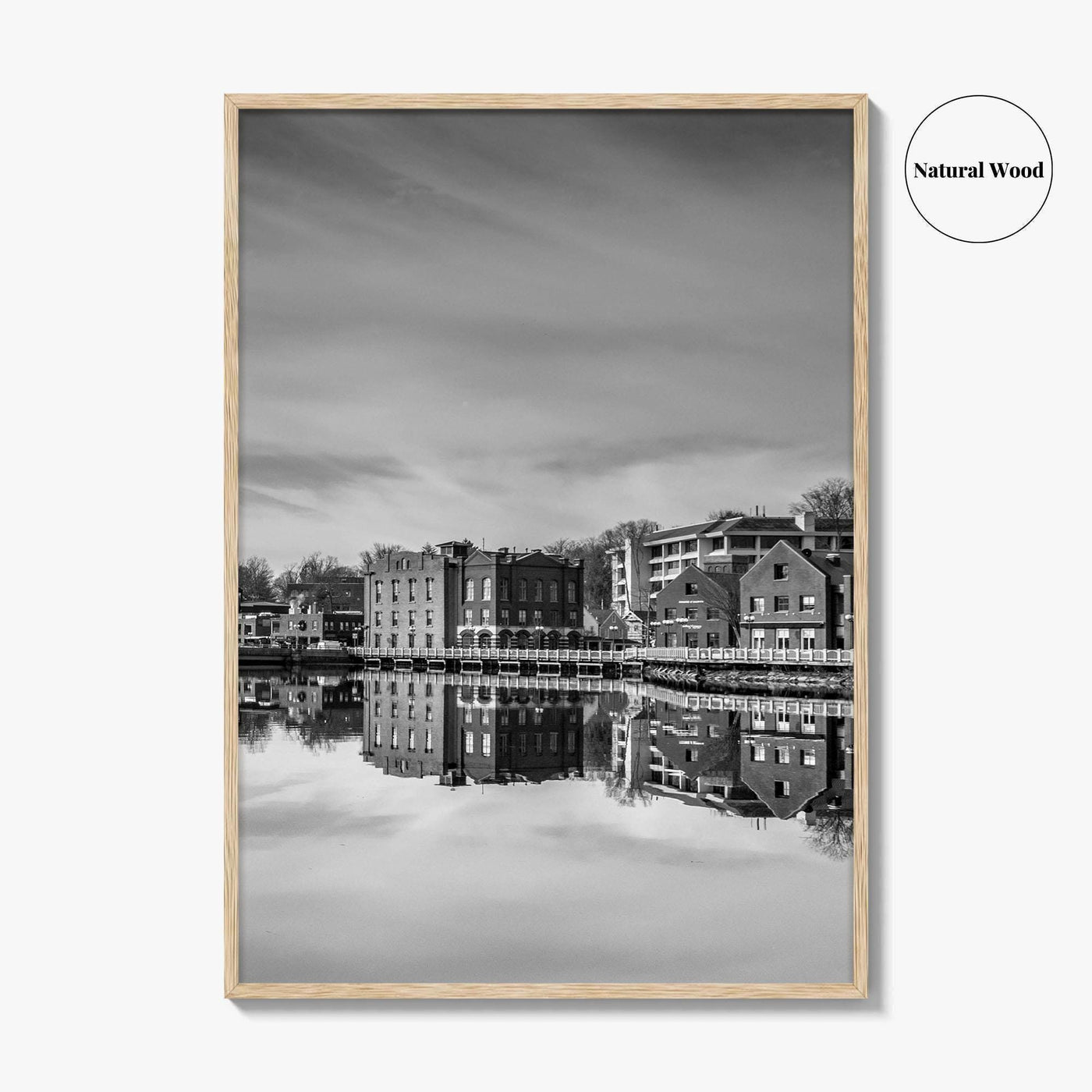 Westport Connecticut Black and White Fine Art Photo Print, Downtown Wall Poster, USA