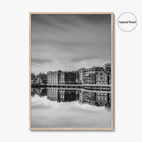 Westport Connecticut Black and White Fine Art Photo Print, Downtown Wall Poster, USA