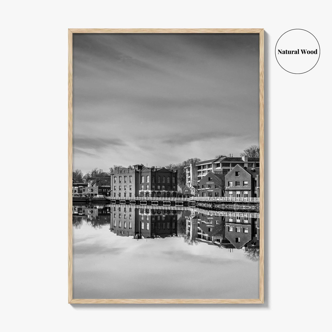 Westport Connecticut Black and White Fine Art Photo Print, Downtown Wall Poster, USA