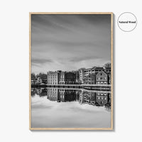 Westport Connecticut Black and White Fine Art Photo Print, Downtown Wall Poster, USA
