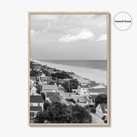 Virginia Beach Black and White Fine Art Photo Print, Aerial Oceanfront Poster, USA