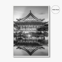 Taipei Black and White Fine Art Photo Print, Liberty Square Taiwan Poster