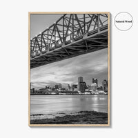 New Orleans Black and White Fine Art Photo Print, Mississippi River, Louisiana USA Poster