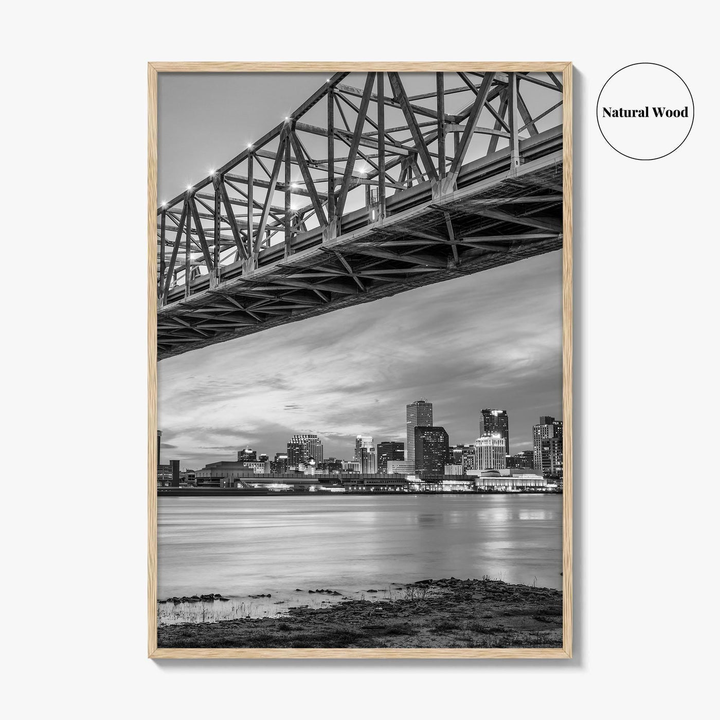 New Orleans Black and White Fine Art Photo Print, Mississippi River, Louisiana USA Poster