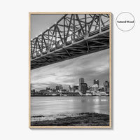 New Orleans Black and White Fine Art Photo Print, Mississippi River, Louisiana USA Poster