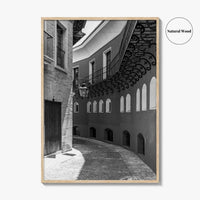Toledo Black and White Fine Art Photo Print, Old Town Street, Spain Poster