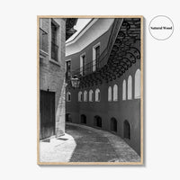 Toledo Black and White Fine Art Photo Print, Old Town Street, Spain Poster