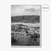Queen Elizabeth National Park Black and White Fine Art Photo Print, Uganda Poster