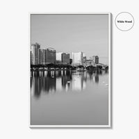 Orlando Black and White Fine Art Photo Print, Lake Eola Park Florida Poster