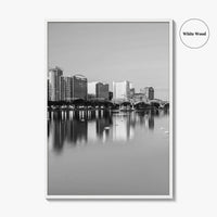 Orlando Black and White Fine Art Photo Print, Lake Eola Park Florida Poster