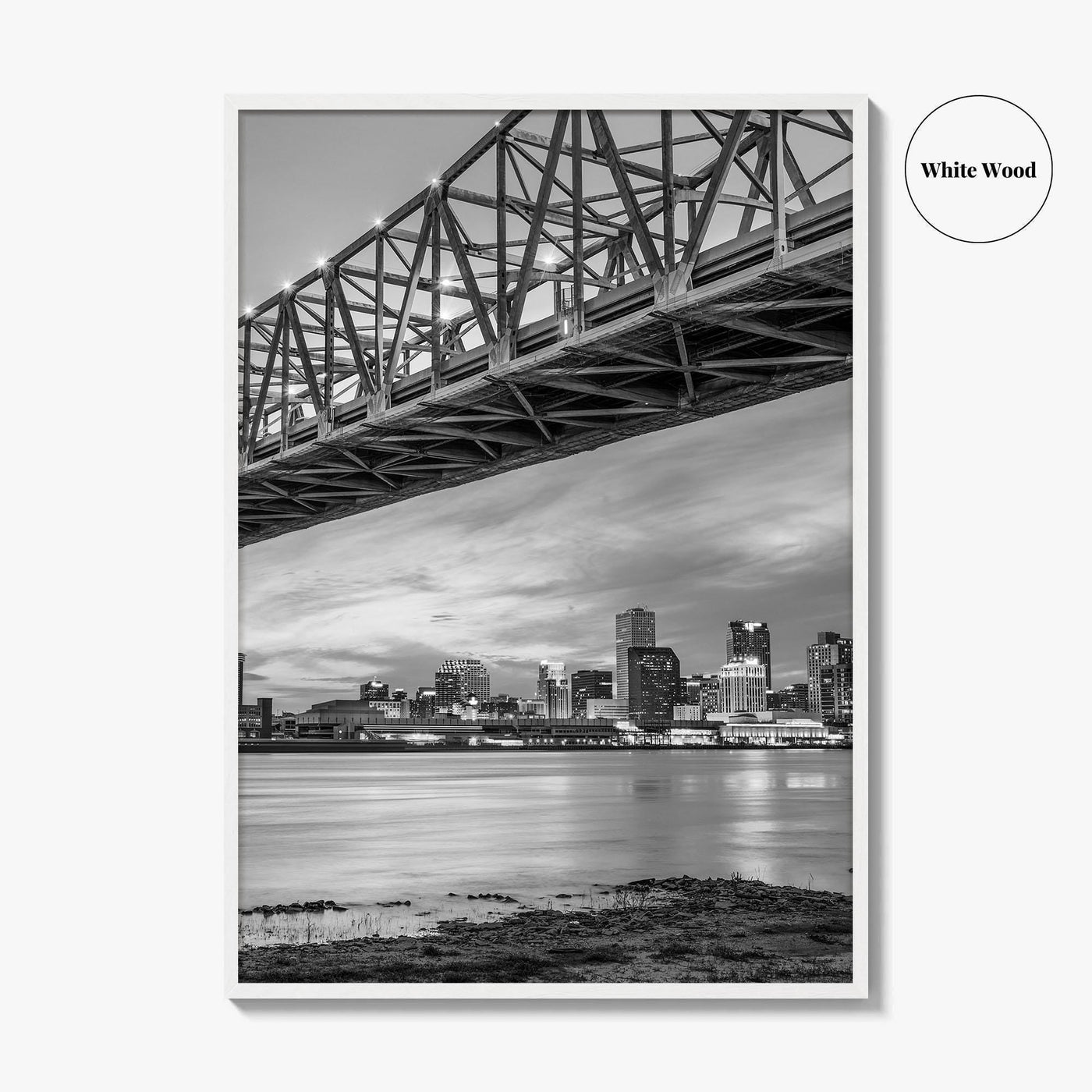 New Orleans Black and White Fine Art Photo Print, Mississippi River, Louisiana USA Poster