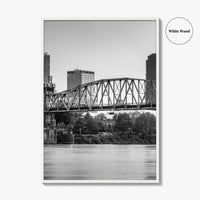 Little Rock Skyline Black and White Fine Art Photo Print, Arkansas Wall Poster, USA