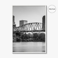 Little Rock Skyline Black and White Fine Art Photo Print, Arkansas Wall Poster, USA