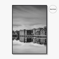 Westport Connecticut Black and White Fine Art Photo Print, Downtown Wall Poster, USA