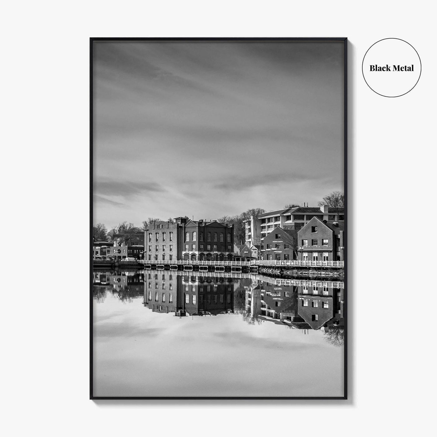 Westport Connecticut Black and White Fine Art Photo Print, Downtown Wall Poster, USA