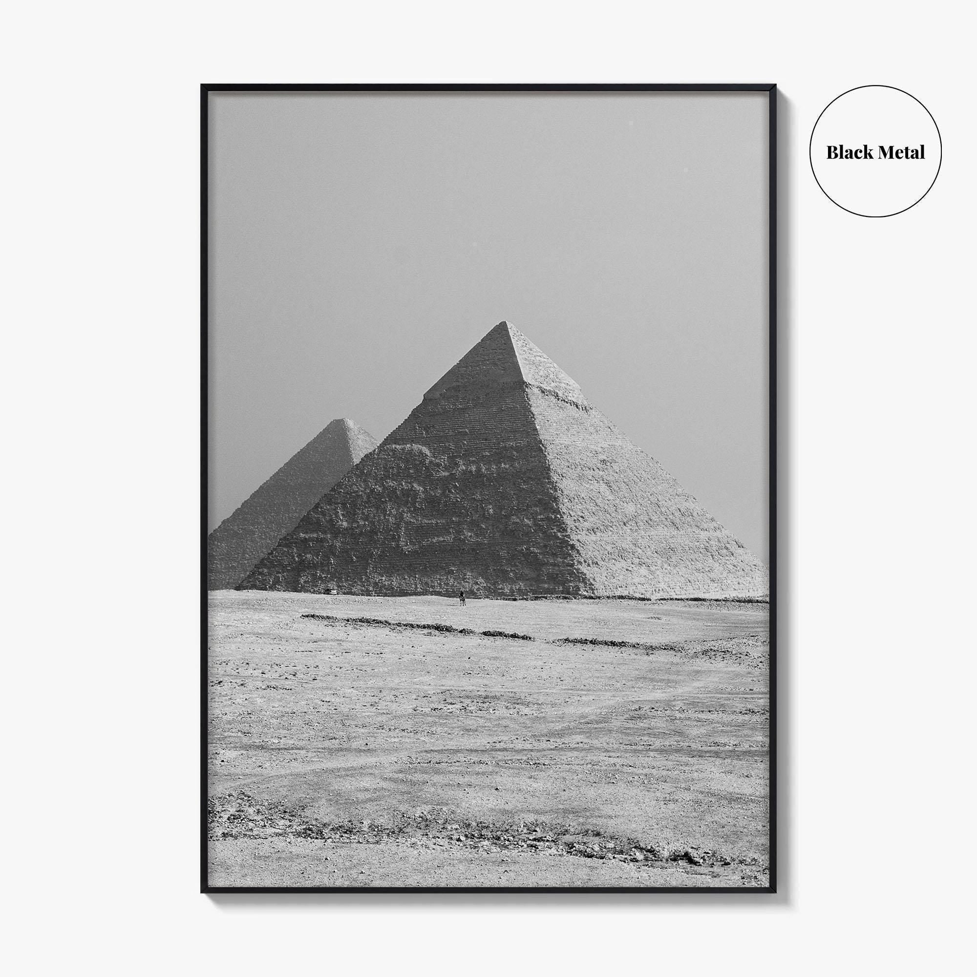 Egypt Black and White Fine Art Photo Print, Pyramids Giza Cairo Poster