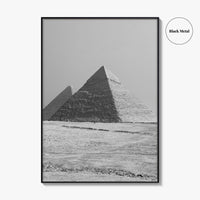 Egypt Black and White Fine Art Photo Print, Pyramids Giza Cairo Poster