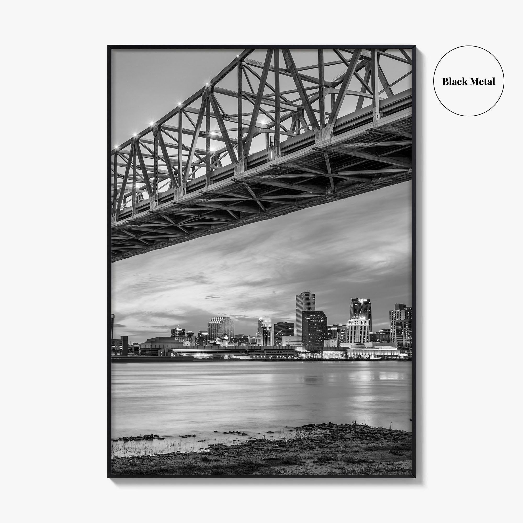 New Orleans Black and White Fine Art Photo Print, Mississippi River, Louisiana USA Poster