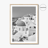 Santorini Black and White Fine Art Photo Print, Oia, Greece, Greek Island Landscape