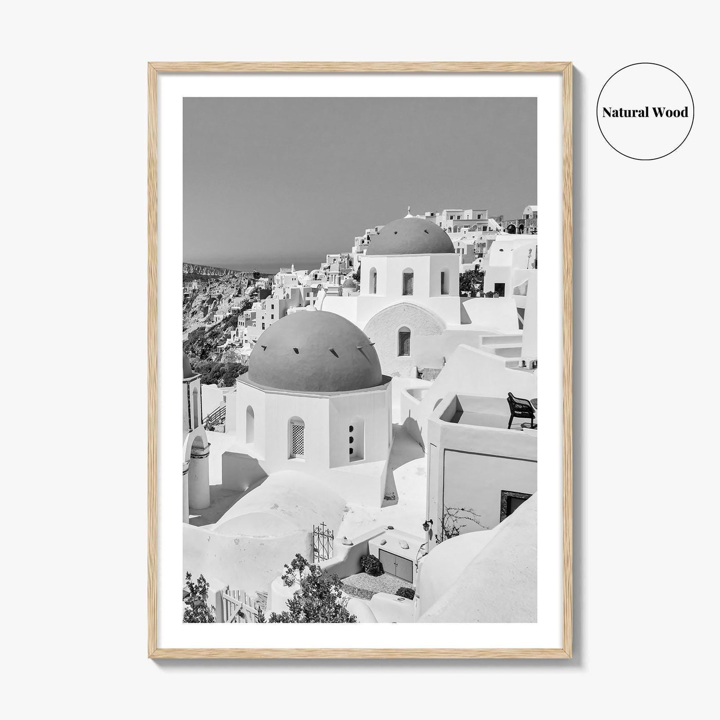 Santorini Black and White Fine Art Photo Print, Oia, Greece, Greek Island Landscape