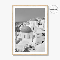 Santorini Black and White Fine Art Photo Print, Oia, Greece, Greek Island Landscape