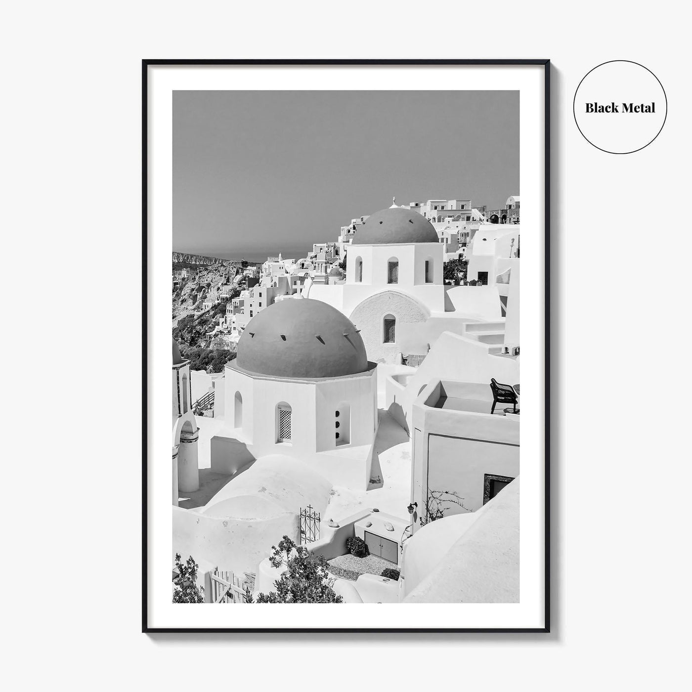 Santorini Black and White Fine Art Photo Print, Oia, Greece, Greek Island Landscape